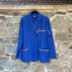 Vintage Matisse Blue Atelier Chore Coat | Unisex Bright