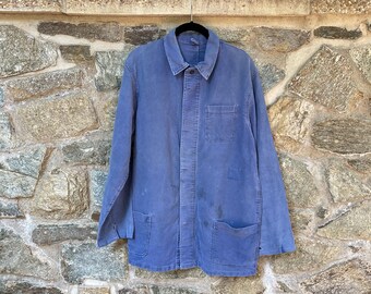Vintage 60s 70s FORGLOS French Workwear Jacket Size Fits M