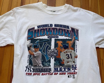 World Series 2000 t shirt battle of New York Yankees Mets subway series mlb baseball