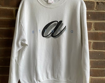 Sweat-shirt touriste Atlanta Georgia des années 90 blanc fabriqué aux États-Unis