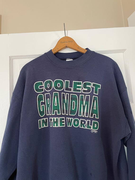 1990s made in USA sweatshirt coolest grandma XL ov