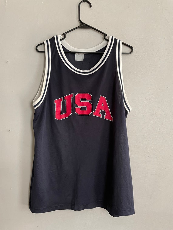 90s Team USA Jersey America Hip Hop Basketball Dr… - image 2