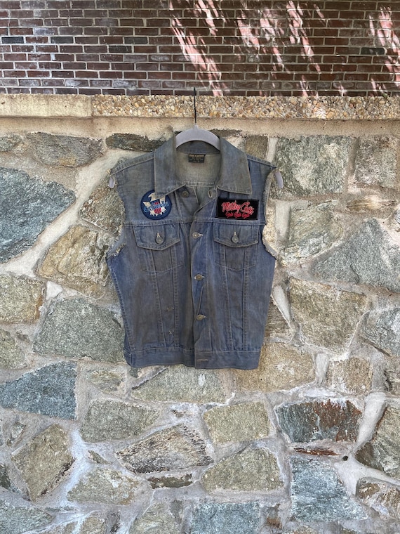 Vintage Denim Vest 80s Levis Biker Rocker Motörhead -… - Gem Vintage Denim Vest 80s Levis Biker Rocker Motörhead -… - Gem