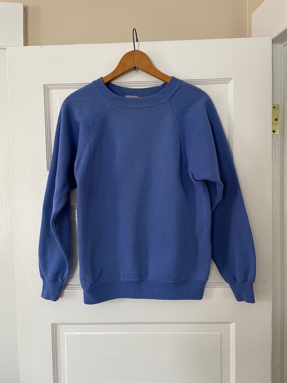 90s made in USA blue sweatshirt Hanes - image 2