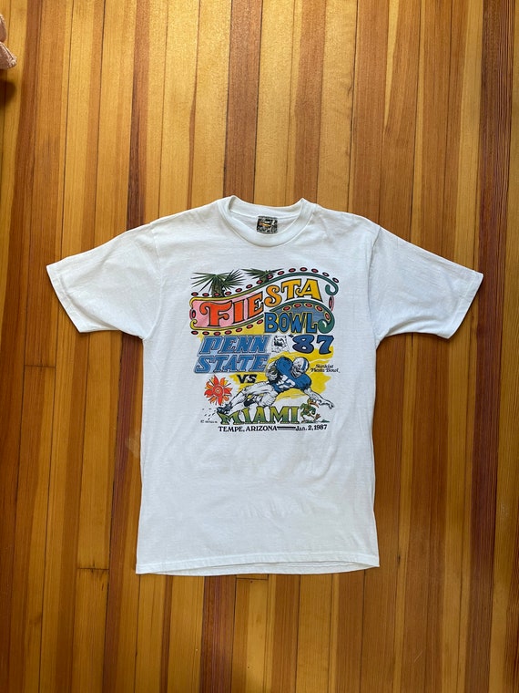 1980s Penn state 1987 fiesta bowl Miami t-shirt - image 9