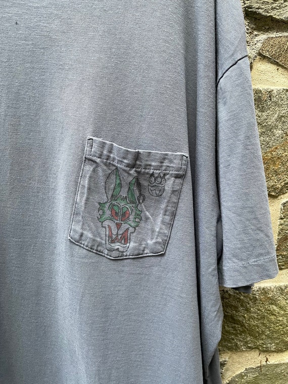 90s gap pocket t shirt with custom art from the 90