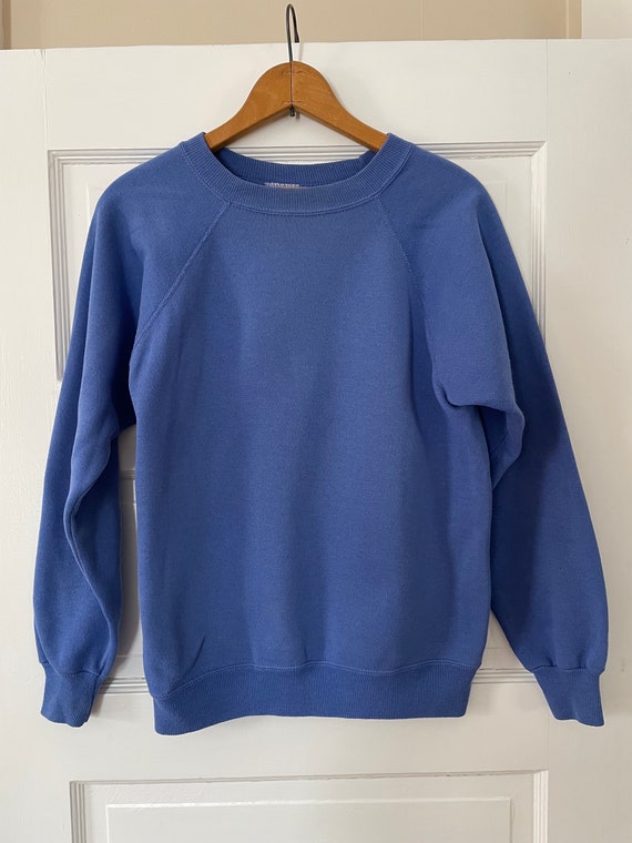 90s made in USA blue sweatshirt Hanes - image 3