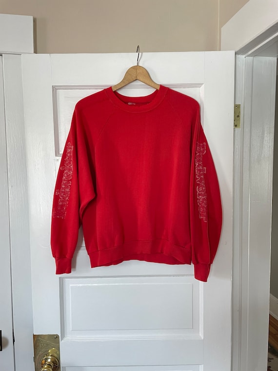 70s or 80s rare made in usa Budweiser red sweatshi