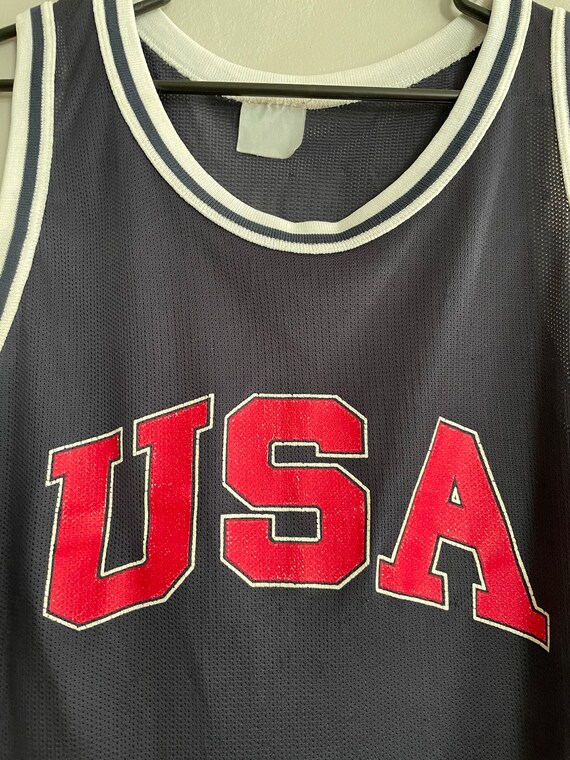 90s Team USA Jersey America Hip Hop Basketball Dr… - image 5
