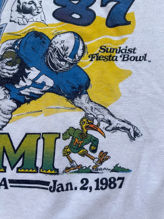 1980s Penn state 1987 fiesta bowl Miami t-shirt - image 2