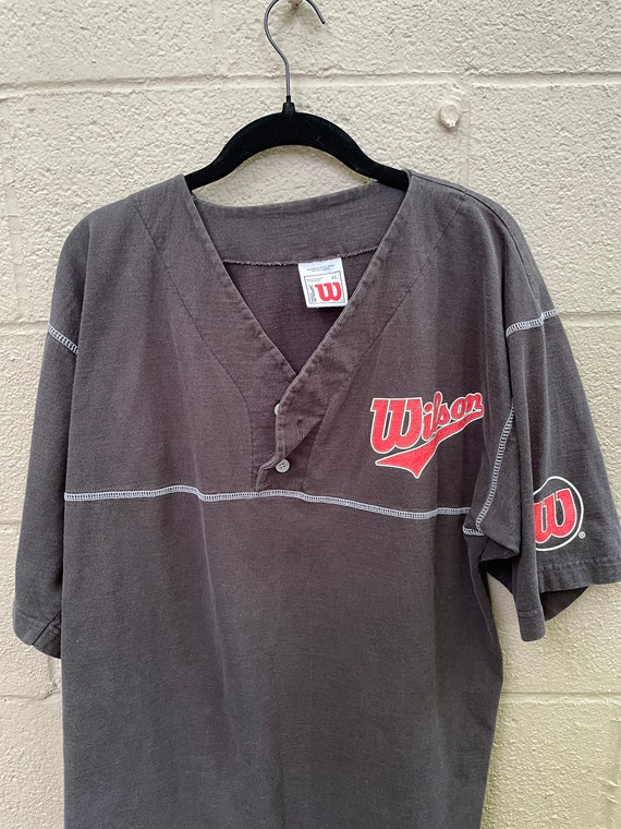 90s Wilson black and red cotton t shirt