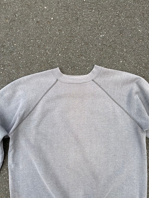 70s or early 80s crewneck sweatshirt grey blank so