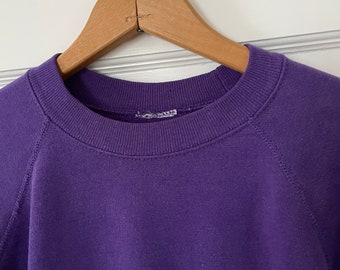1990s made in USA sweatshirt purple boxy fit
