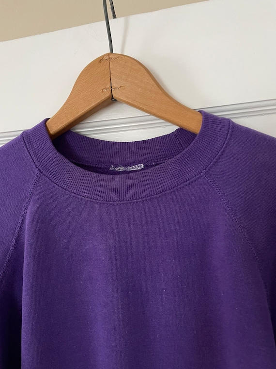 1990s made in USA sweatshirt purple boxy fit