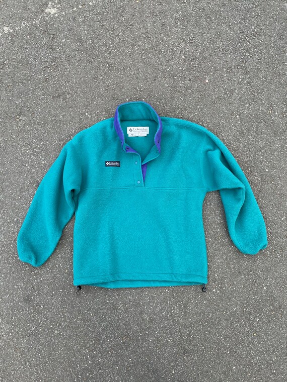 90s Columbia fleece pullover made in usa purple an