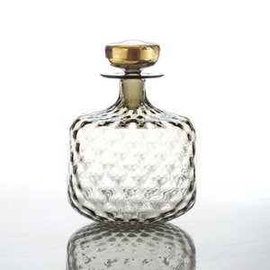 Whiskey Decanter in Antique Grey with 24K Gold Leaf