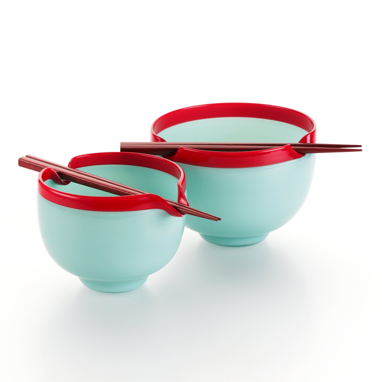 Hand Blown Glass Noodle Bowl with Chopstick Rest in Etsy