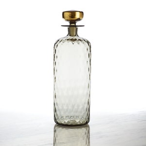 Whiskey Decanter in Antique Grey with 24K Gold Leaf