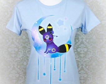 Dark Side Umbreon Eeveelution Pokemon Graphic T Shirt Kawaii Fairy Kei Pastel Goth