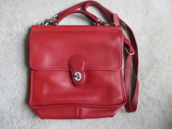 Coach Red leather Willis crossbody.