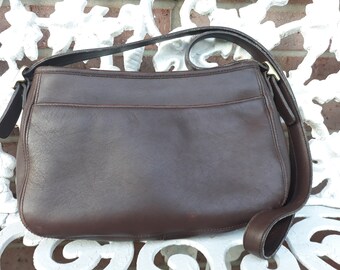 Coachb Brown Leather Shoulder / Crossbody Bag