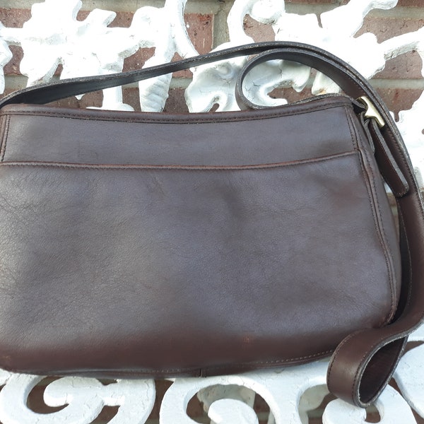 Coachb Brown Leather Shoulder / Crossbody Bag