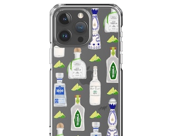 Tequila Bottles Pattern - Clear Case for iPhone®