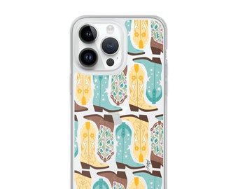 Cowboy Boots Pattern - Clear Case for iPhone®
