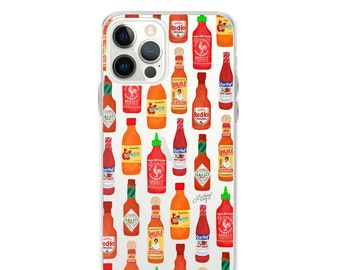 Hot Sauce Patterned - Clear Case for iPhone®