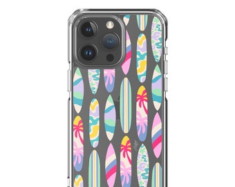 Colorful Surfboards - Clear Case for iPhone®