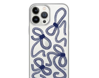 Navy Ribbon - Clear Case for iPhone®