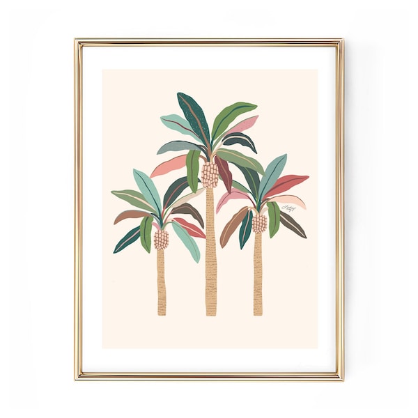 Palm Tree Art - Etsy