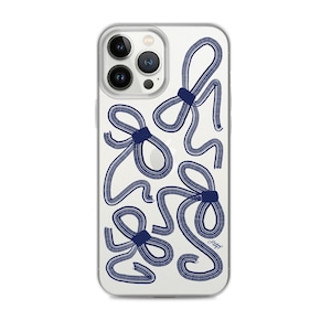 Navy Ribbon - Clear Case for iPhone®