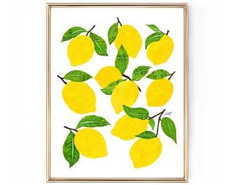 Lemons Illustration - Art Print