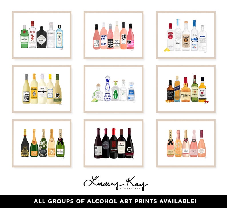 Vodka Bottles Illustration Art Print image 3