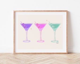 Disco Martini's Illustration - Kunstdruck