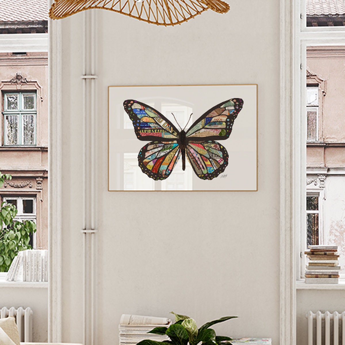 Print Butterfly - Collage Etsy Art