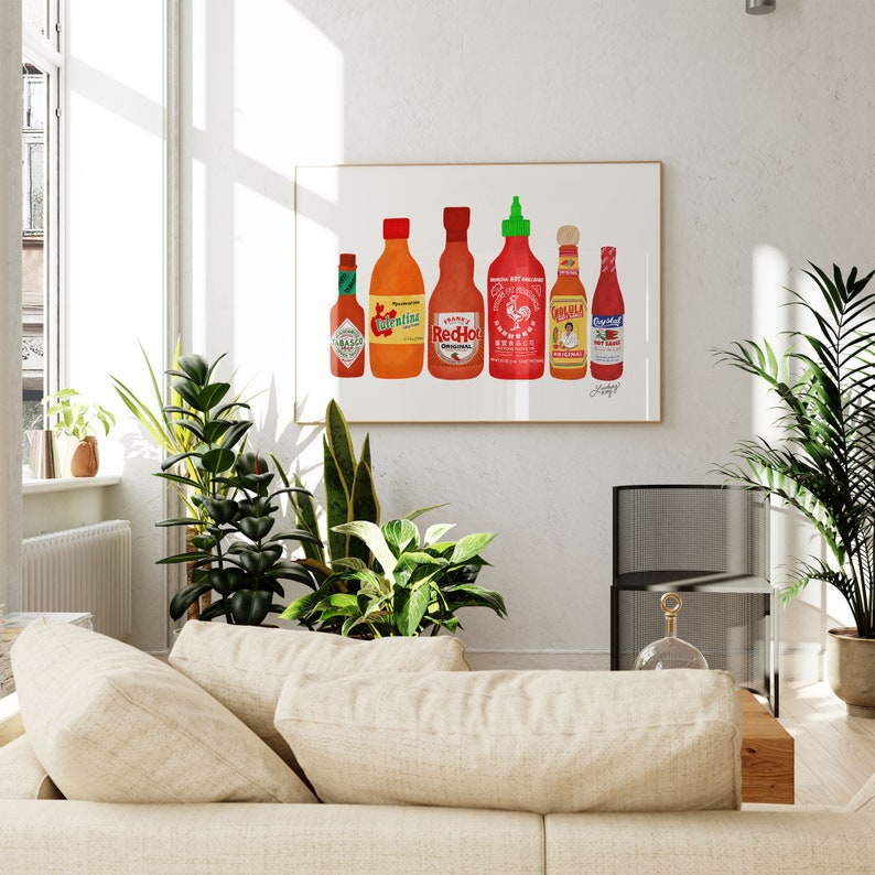 Hot Sauce Bottles Illustration Art Print image 3