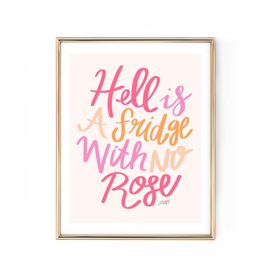 Rose Wine Quote/saying Art Print Etsy
