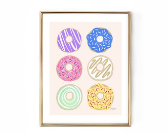 Donuts Illustration -  Art Print