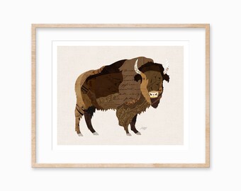 Buffalo Collage Art Print