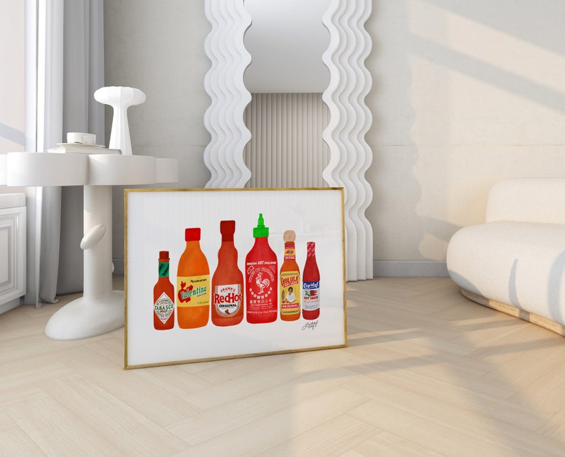 Hot Sauce Bottles Illustration Art Print image 4