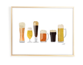 Beer Illustration Etsy Beer Illustration Etsy