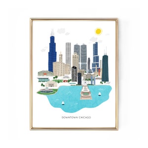 Chicago City Illustration - Art Print