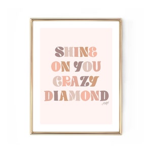 Shine On You Crazy Diamond Palette Neutre Art Print image 1