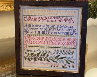 Tabla de muestrarios de Sophie Repple de 1865