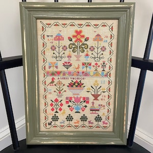 Agness Thomson 1819 sampler cross stitch PDF pattern