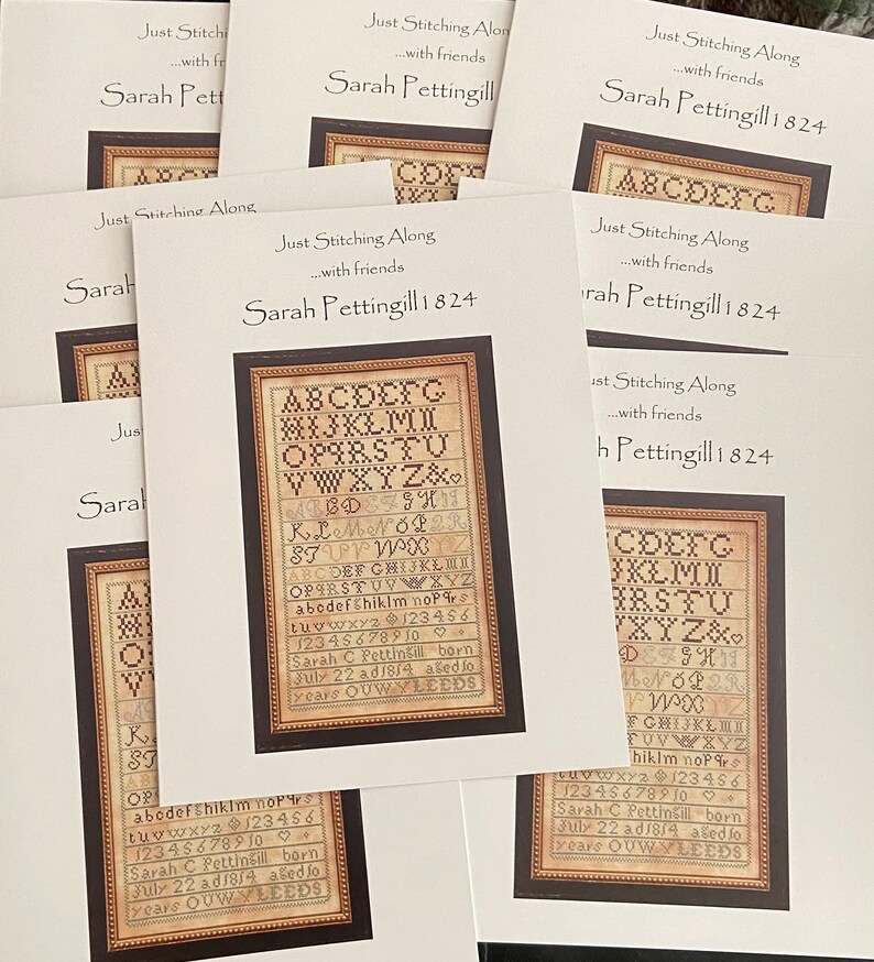 Carte échantillon Sarah Pettingill 1824 image 3