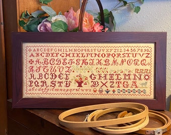 Folleto de gráficos del muestrario de bordado rojo de TGA
