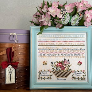 Hannah Stephenson 1852 sampler cross stitch PDF pattern
